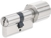 Profile knob cylinder with lockable knob