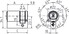 Circular half cylinder Ø 22 mm