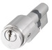 Profile knob cylinder with lockable knob