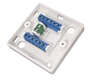 Screw terminal distributor flush mount, 8-pins, white inner view